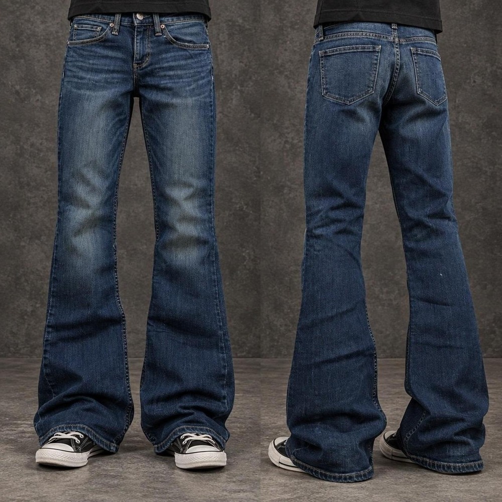 26x30 Blue Faded Bootcut Flare Jeans Women Y2K 2000s